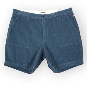 BOAST USA Mens 40 Patch Pocket Corduroy Short Blue NWT 7"